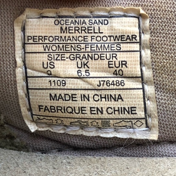 Merrell Oceania Sand Brown and Tan Vibram Ballet Flat Loafer Women's Size 9 - Picture 15 of 15